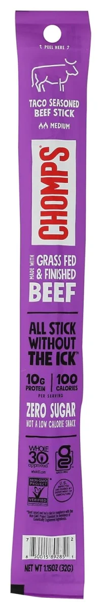 Chomps Taco Seasoned Beef Stick - 1.15 oz