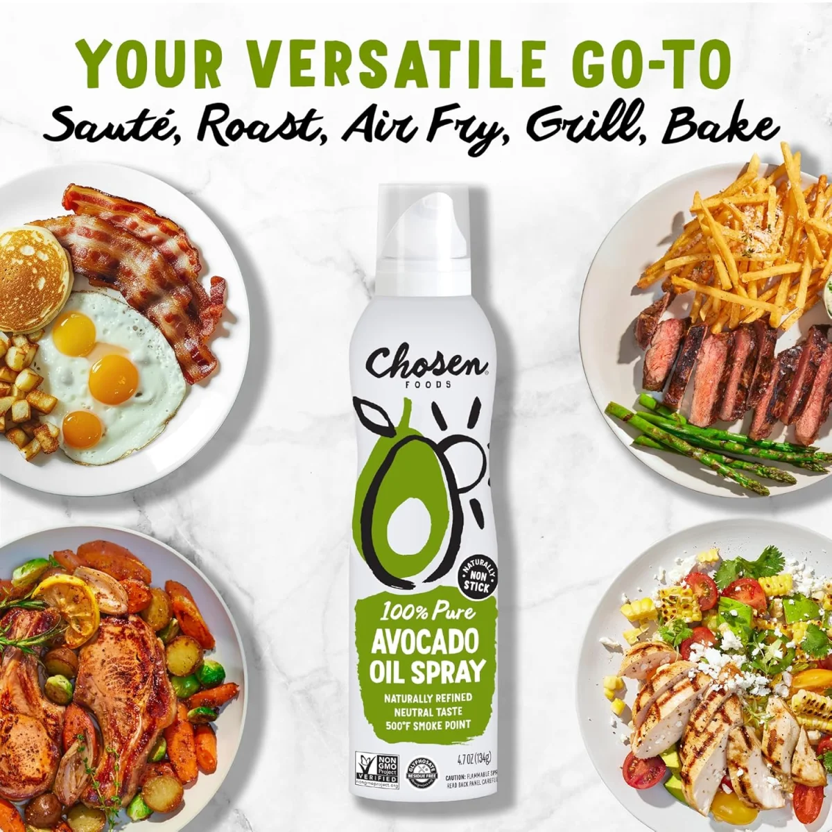 Chosen Foods 100% Pure Avocado Oil Spray, Non-GMO - 13.5 oz