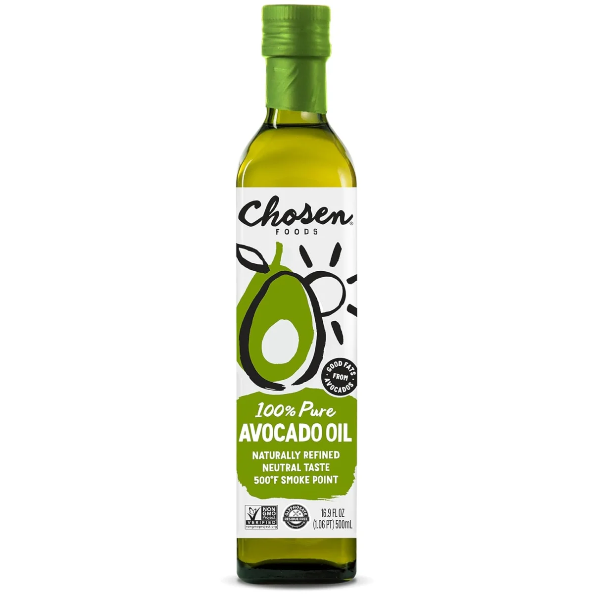 Chosen Foods 100% Pure Avocado Oil, Non-GMO - 16.9 fl oz