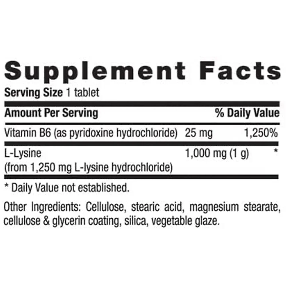 Country Life L-Lysine 1000 mg 100 Tablets