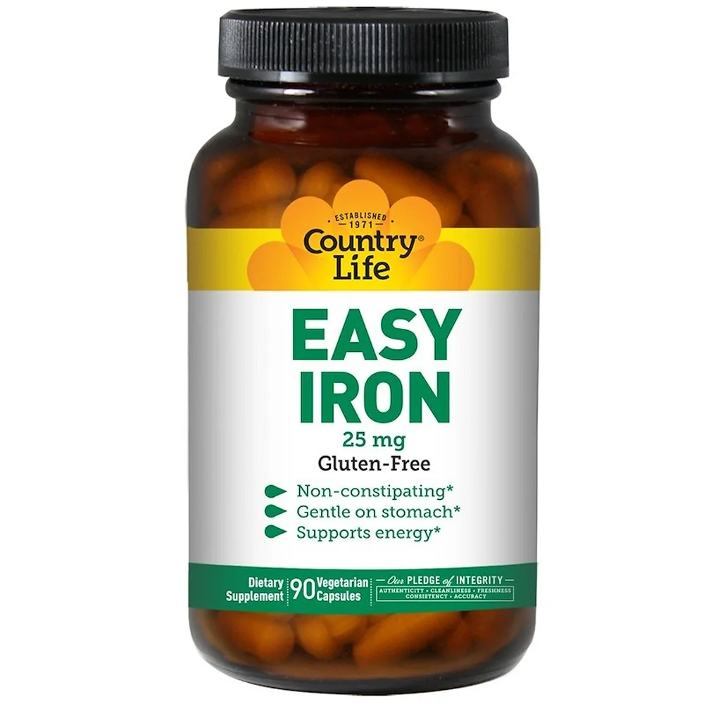 Country Life Easy Iron - 25 mg - 90 Vegan Capsules