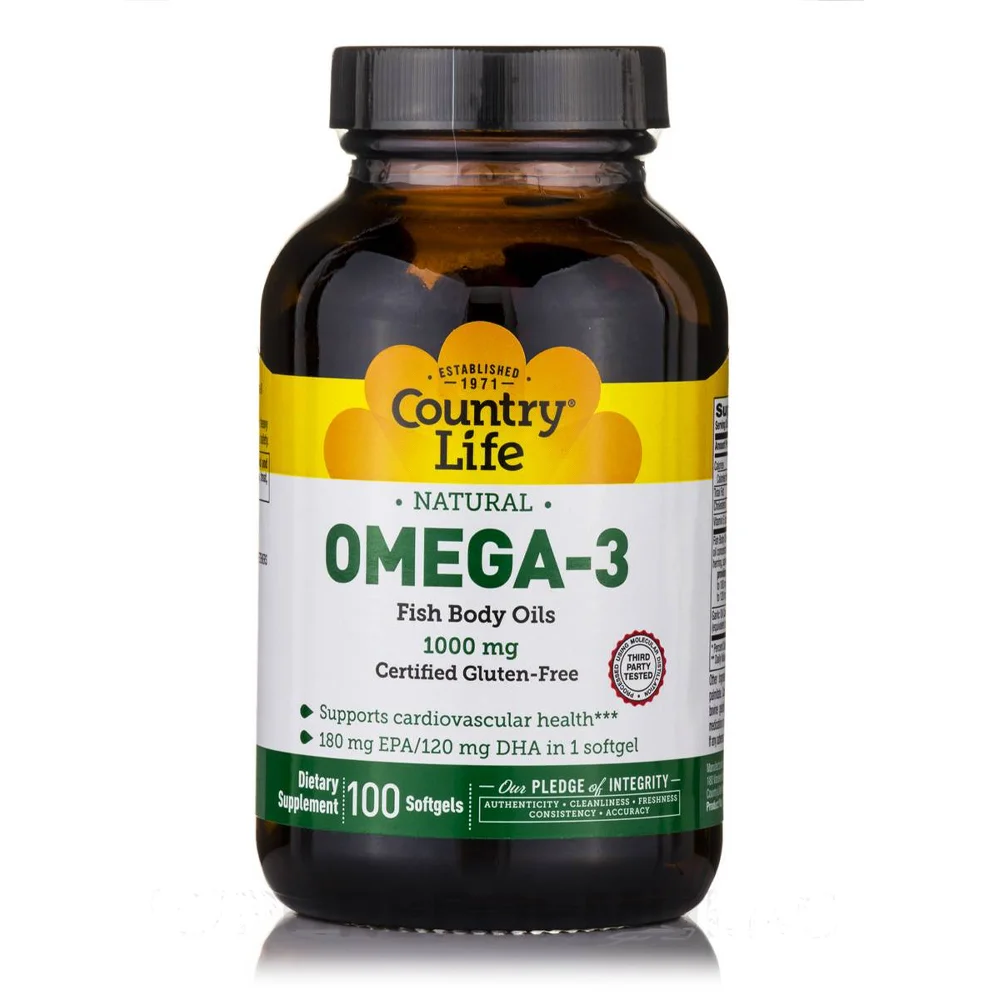 Country Life Omega-3 - 1000 mg - 100 Softgels