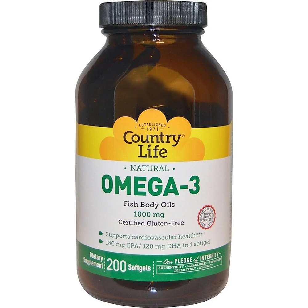 Country Life Omega-3 - 1000 mg - 200 Softgels