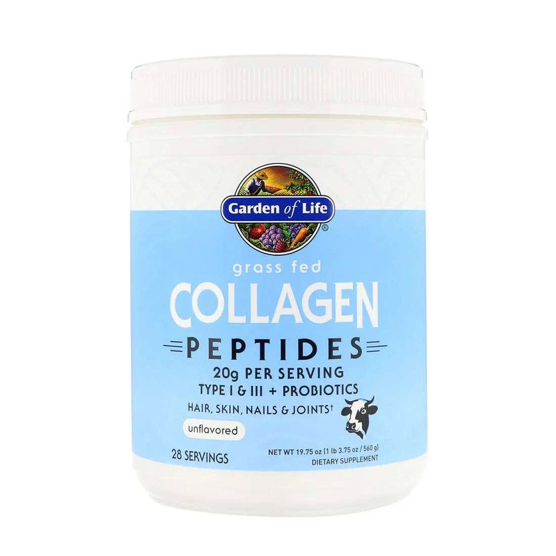 Garden of Life Grass Fed Collagen Peptides Unflavored - 19.75 oz