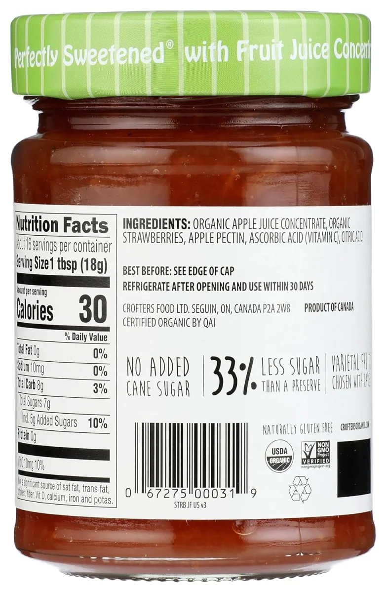 Crofters Organic Strawberry Fruit Spread - 10 oz