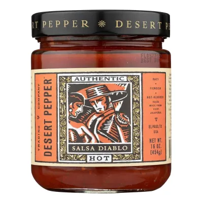 Desert Pepper Salsa Diablo, Hot - 16 oz