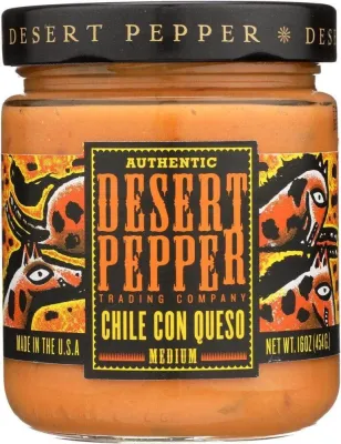 Desert Pepper Trading Con Queso Dip with Flame Roasted Chiles - 16 oz