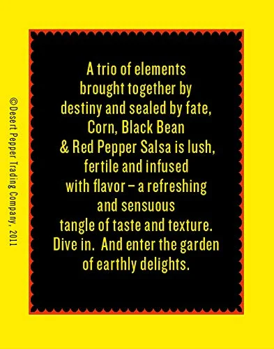 Desert Pepper Salsa, Corn Black Bean Red Pepper - 16 oz