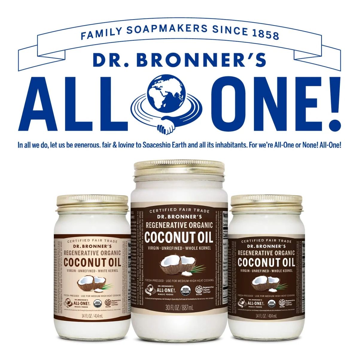 Dr. Bronner's Organic Virgin Coconut Oil - 14 fl oz