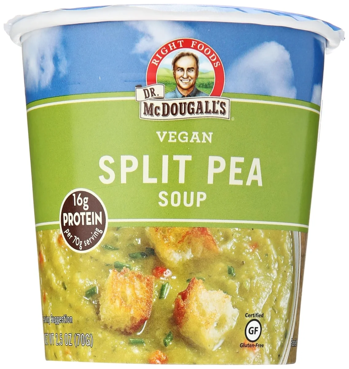 Dr. McDougall's Big Cup Vegan Split Pea Soup - 2.5 oz