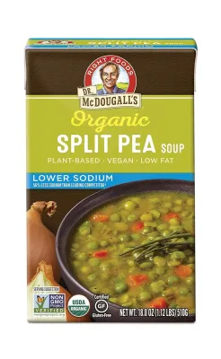 Dr. McDougall's Organic Split Pea Lower Sodium Soup - 17.6 oz