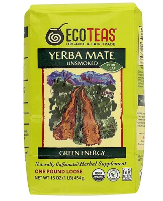 Eco Teas Organic Yerba Mate, Unsmoked Loose Tea - 1 lb