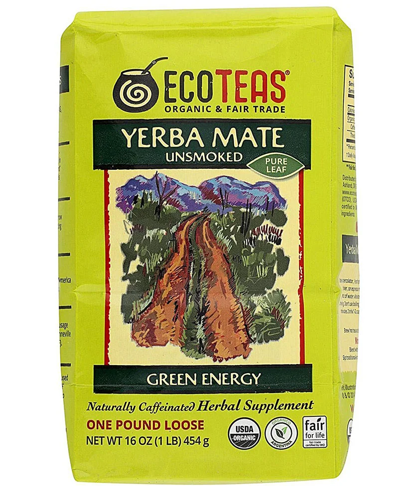 Eco Teas Organic Yerba Mate, Unsmoked Loose Tea - 1 lb