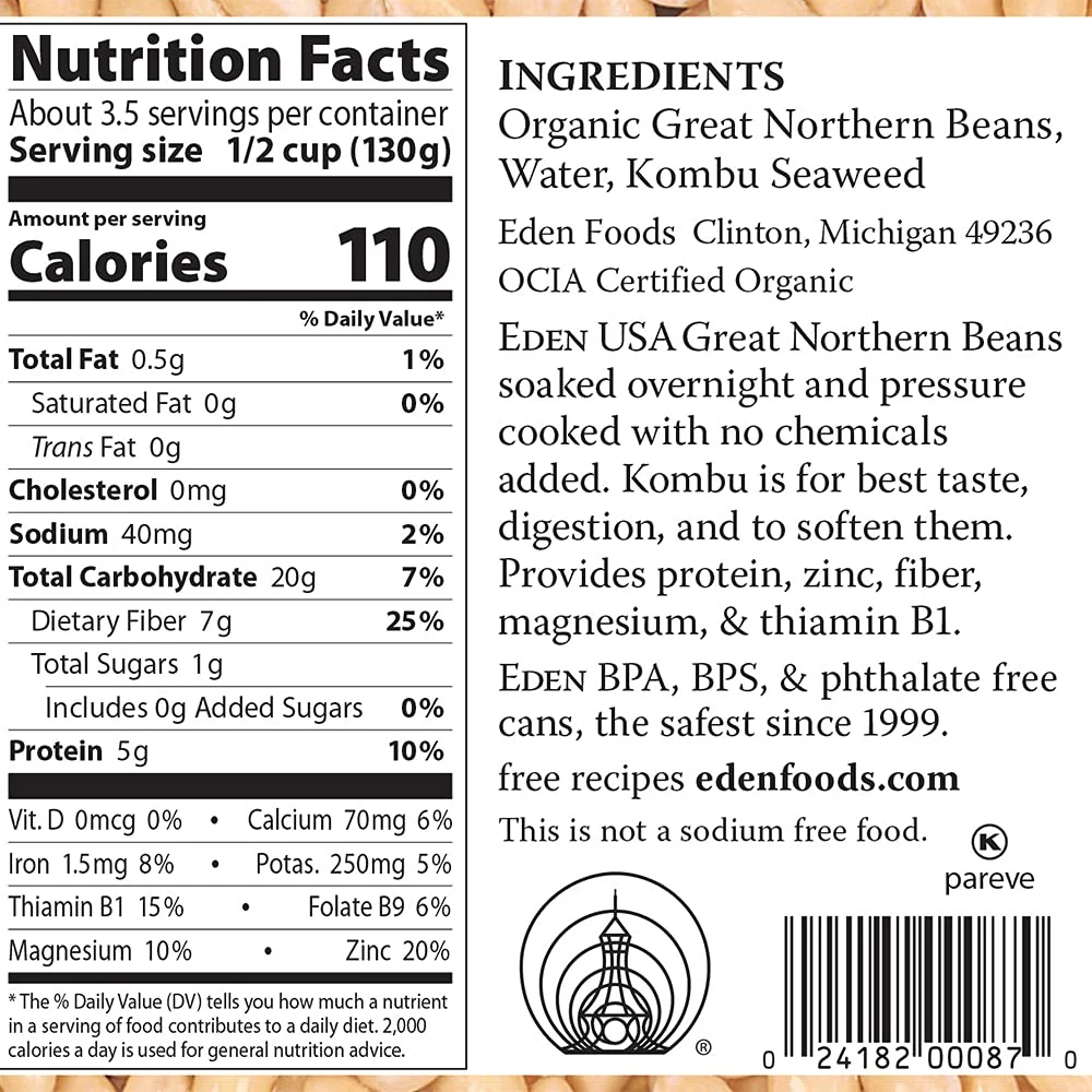 Eden Organic Great Northern Beans - 15 oz