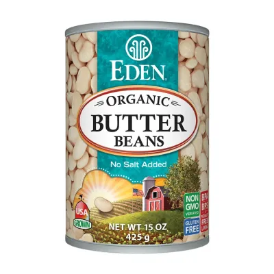 Eden Organic Butter Beans, No Salt Added - 15 oz