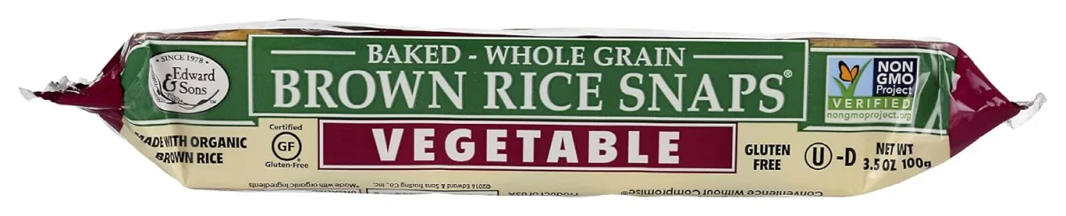 Edward & Sons Brown Rice Snaps, Gluten Free Vegetable - 3.5 oz