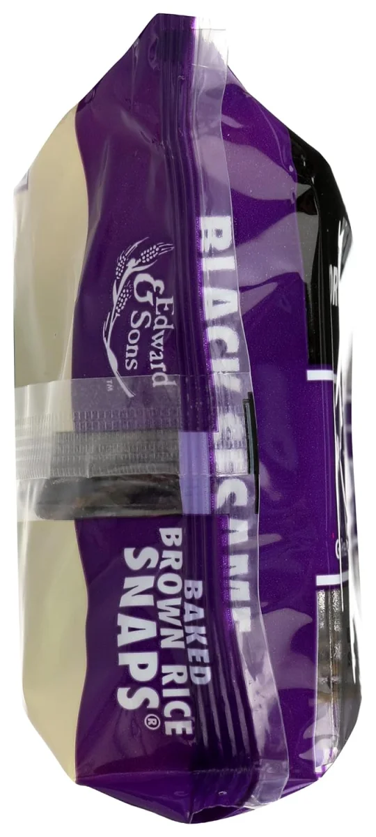 Edward & Sons Brown Rice Snaps, Gluten Free Black Sesame - 3.5 oz