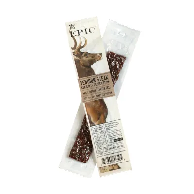 Epic Venison Steak Strip, Sea Salt + Pepper - 0.8 oz