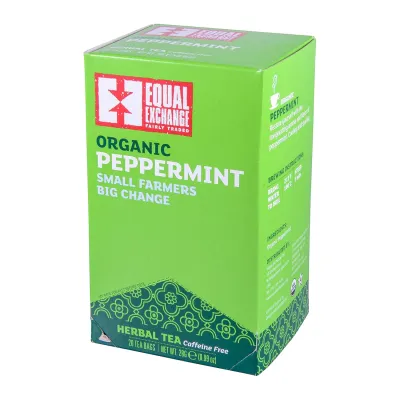 Equal Exchange Organic Peppermint Herbal Tea, Caffeine Free - 20 Tea Bags