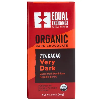 Equal Exchange Organic Very Dark Chocolate Bar - 2.8 oz