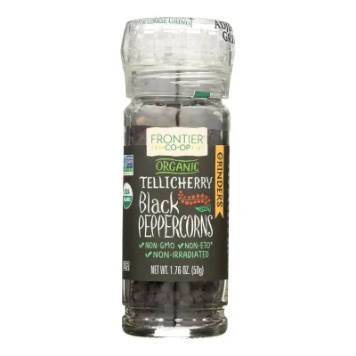 Frontier Co-op Organic Black Peppercorns - 1.76 oz