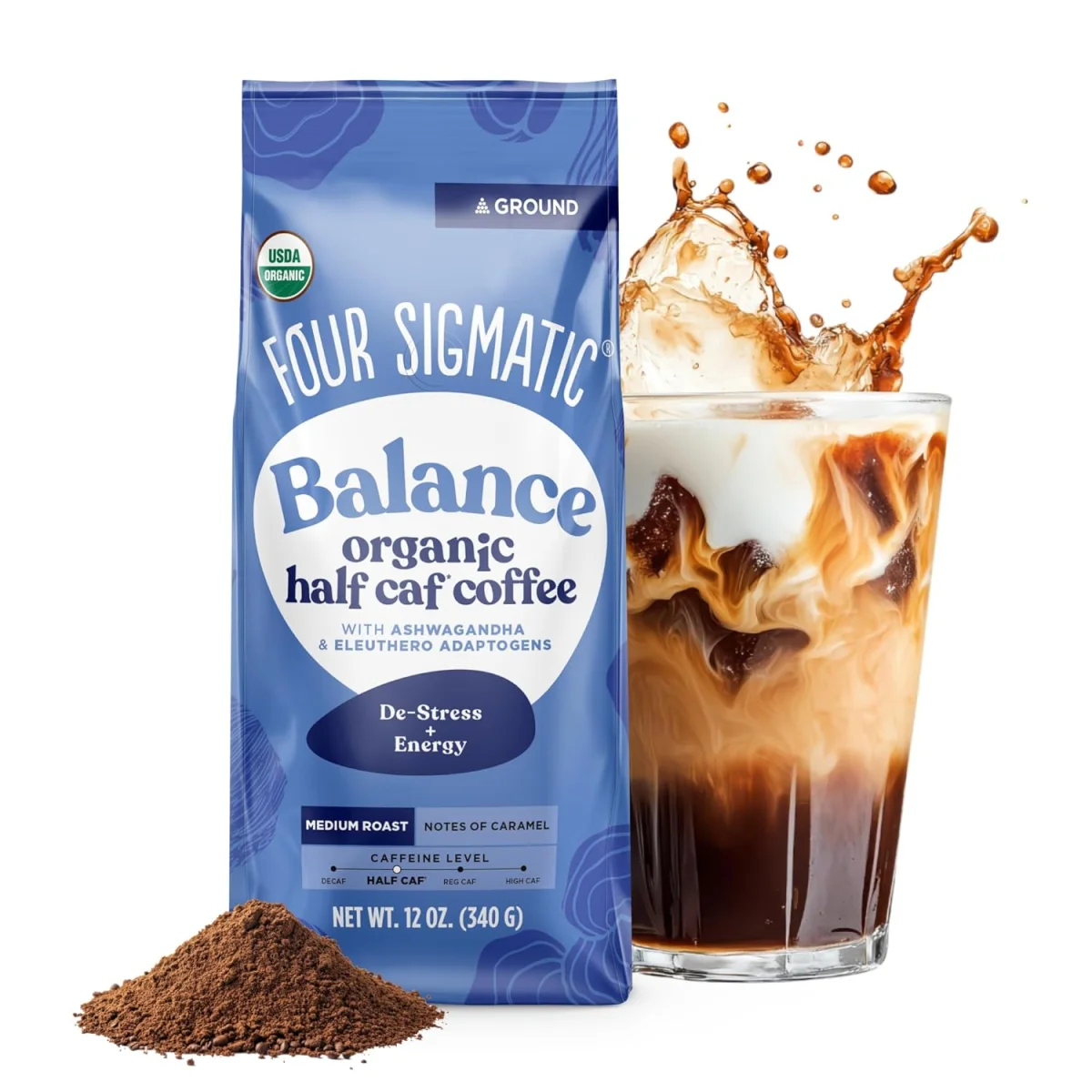 Four Sigmatic Ground Coffee with Ashwagandha & Eleuthero, Balance - 10 oz