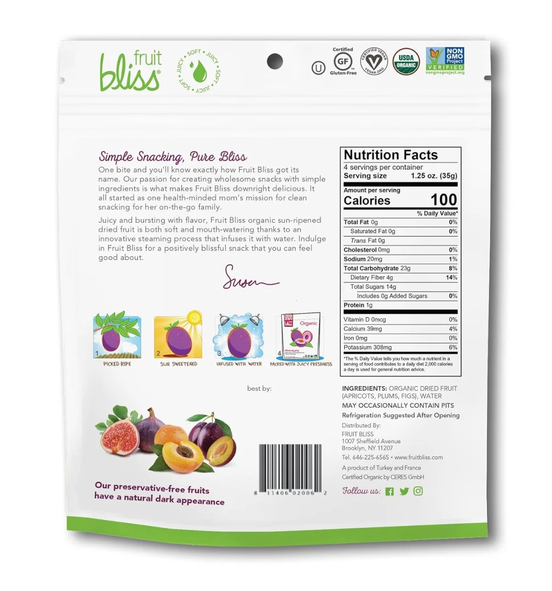 Fruit Bliss Organic Fruit Medley - 5 oz