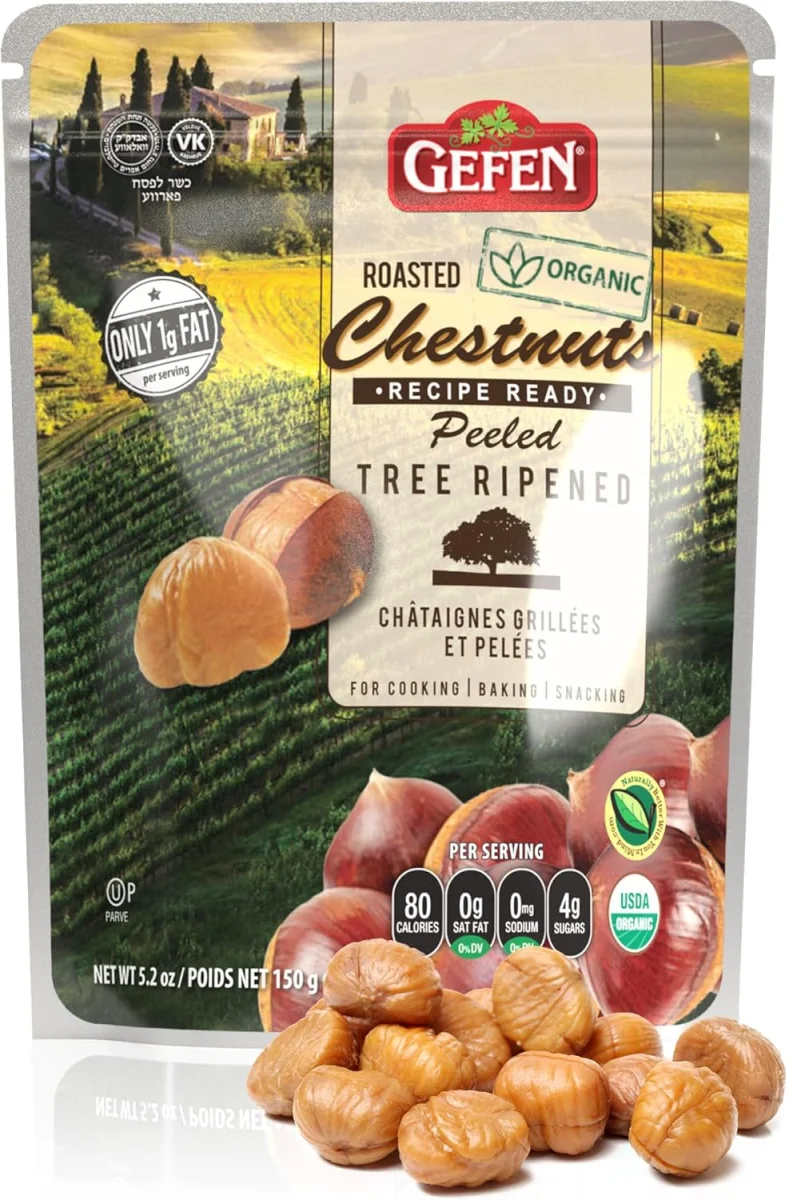 Gefen Organic Whole Peeled and Roasted Chestnuts - 3 oz