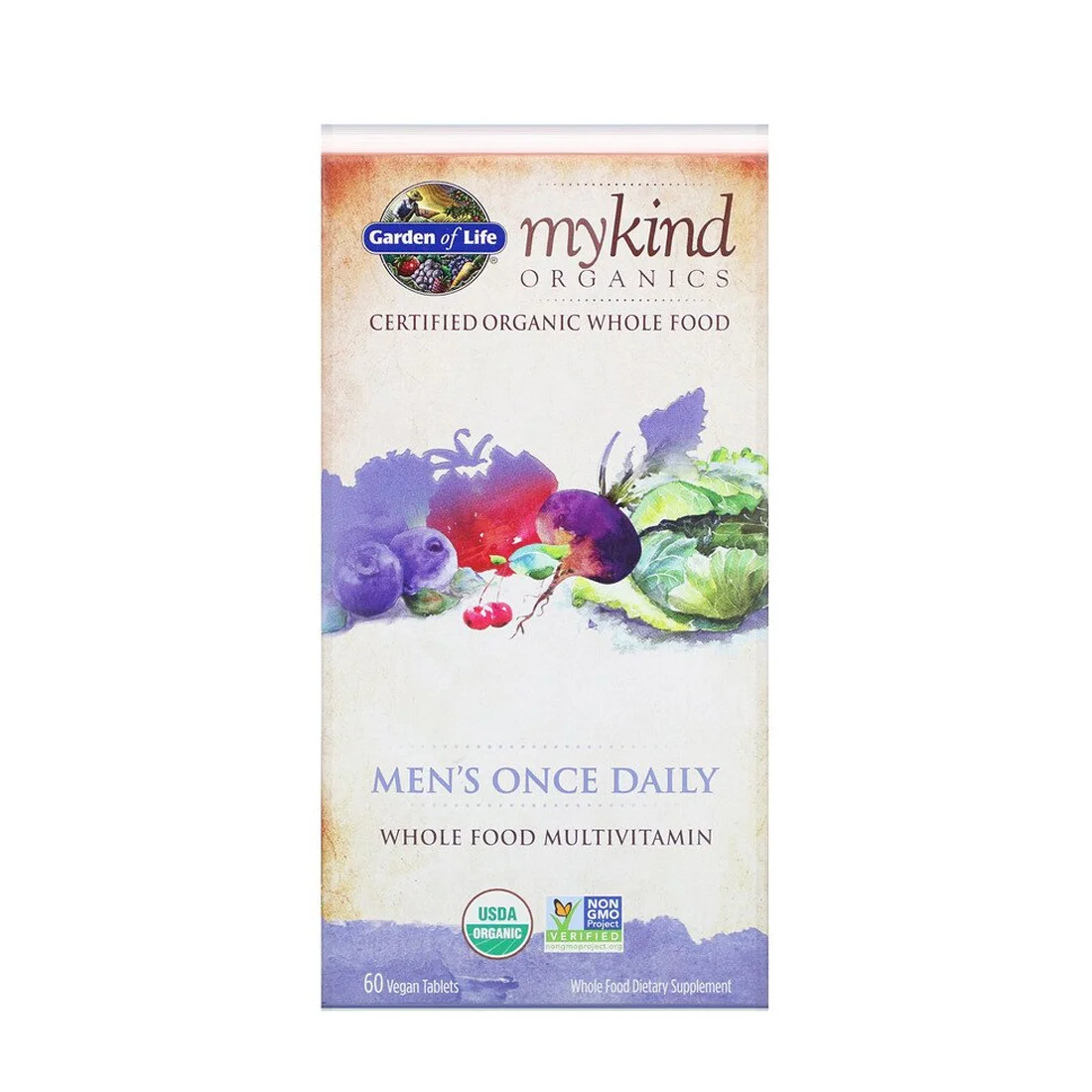 Garden of Life Organics Men's Once Daily Multivitamin - 60 Vegan Tablets