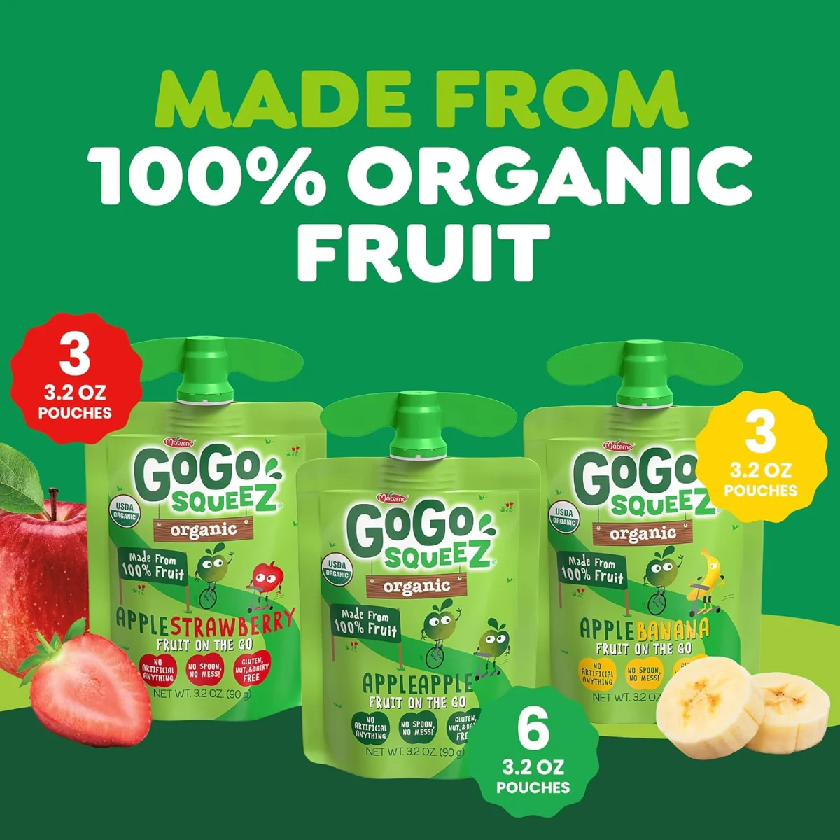 GoGo squeeZ Organic Applesauce and Fruit Puree