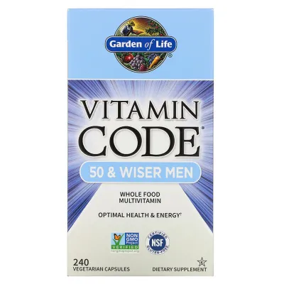 Garden of Life Vitamin Code® 50 and Wiser Men - 240 Vegetarian Capsules