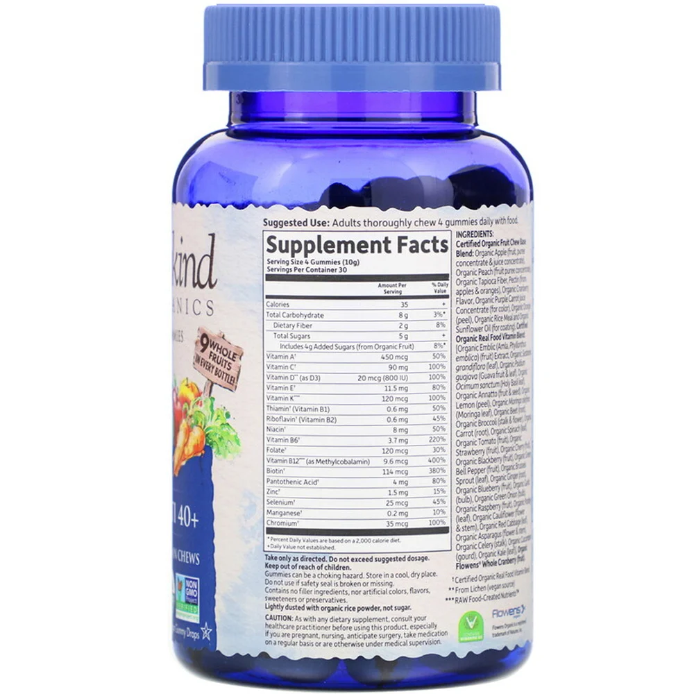 Garden of Life Organics Men's Multi 40 Plus Whole Food Gummies Organic Berry - 120 Vegan Gummy Drops