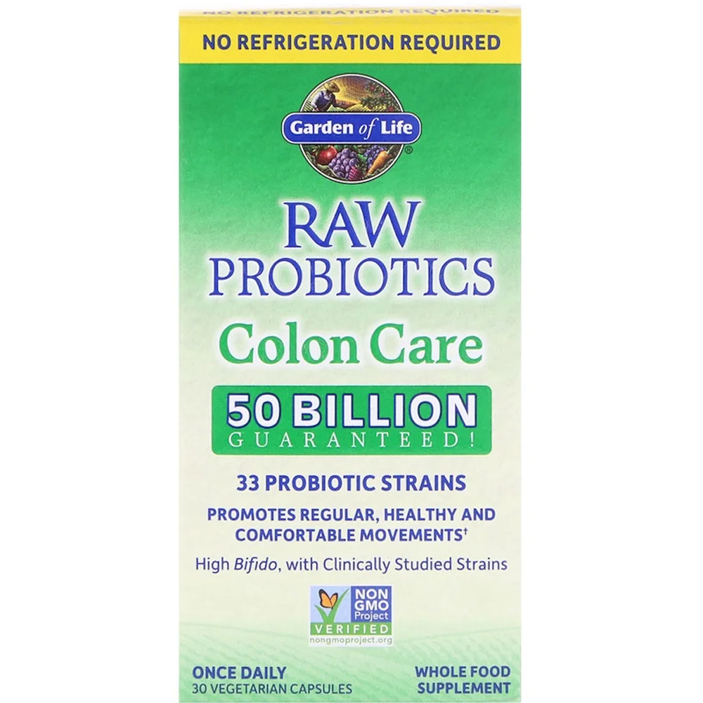 Garden of Life Raw Probiotics Colon Care - 50 billion CFU - 30 Vegetarian Capsules