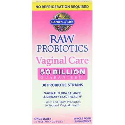 Garden of Life Raw Probiotics Vaginal Care - 50 billion CFU - 30 Vegetarian Capsules