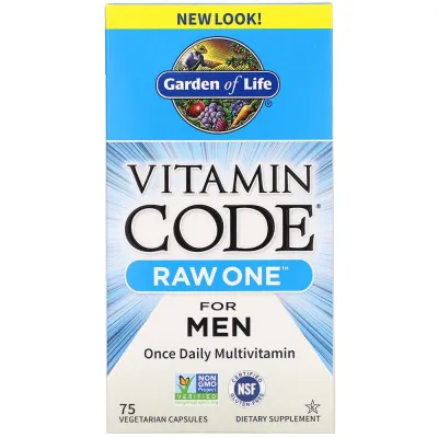 Garden of Life Vitamin Code RAW One Multivitamin for Men - 75 Vegetarian Capsules
