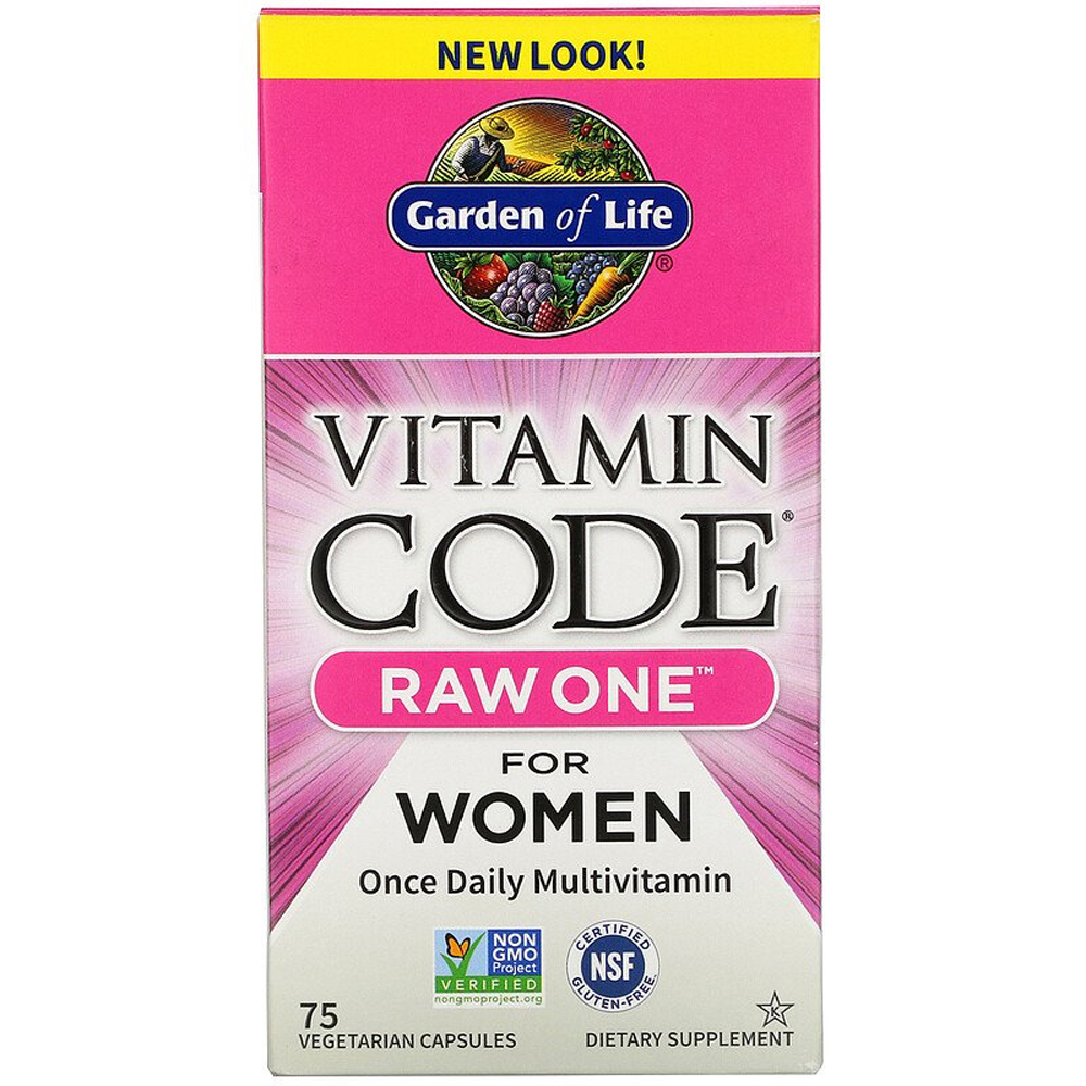 Garden of Life Vitamin Code RAW One Multivitamin for Women - 75 Vegetarian Capsules