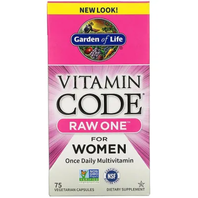 Garden of Life Vitamin Code RAW One Multivitamin for Women - 75 Vegetarian Capsules