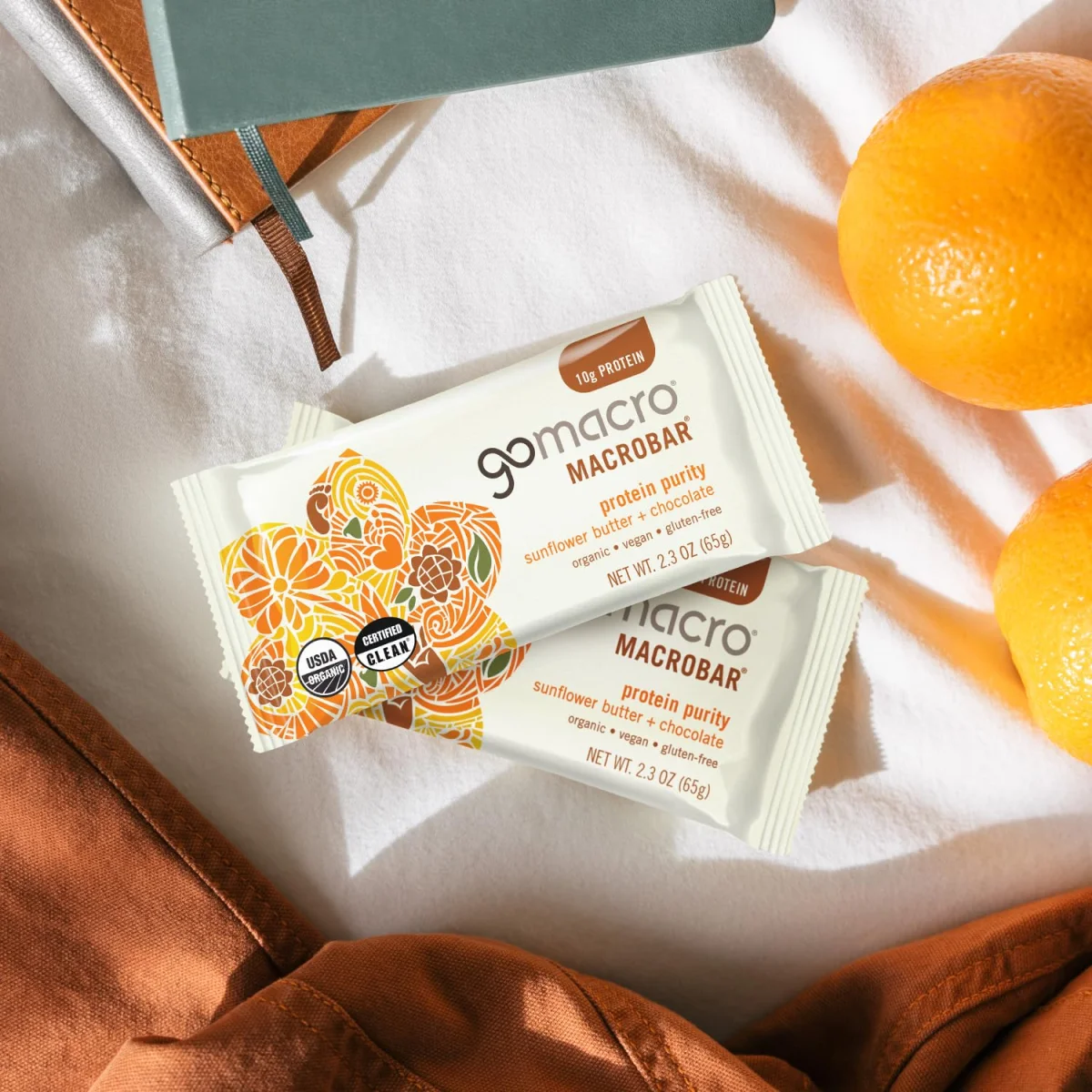 GoMacro MacroBar Organic Vegan Protein Bar, Sunflower Butter + Chocolate - 2.3 oz