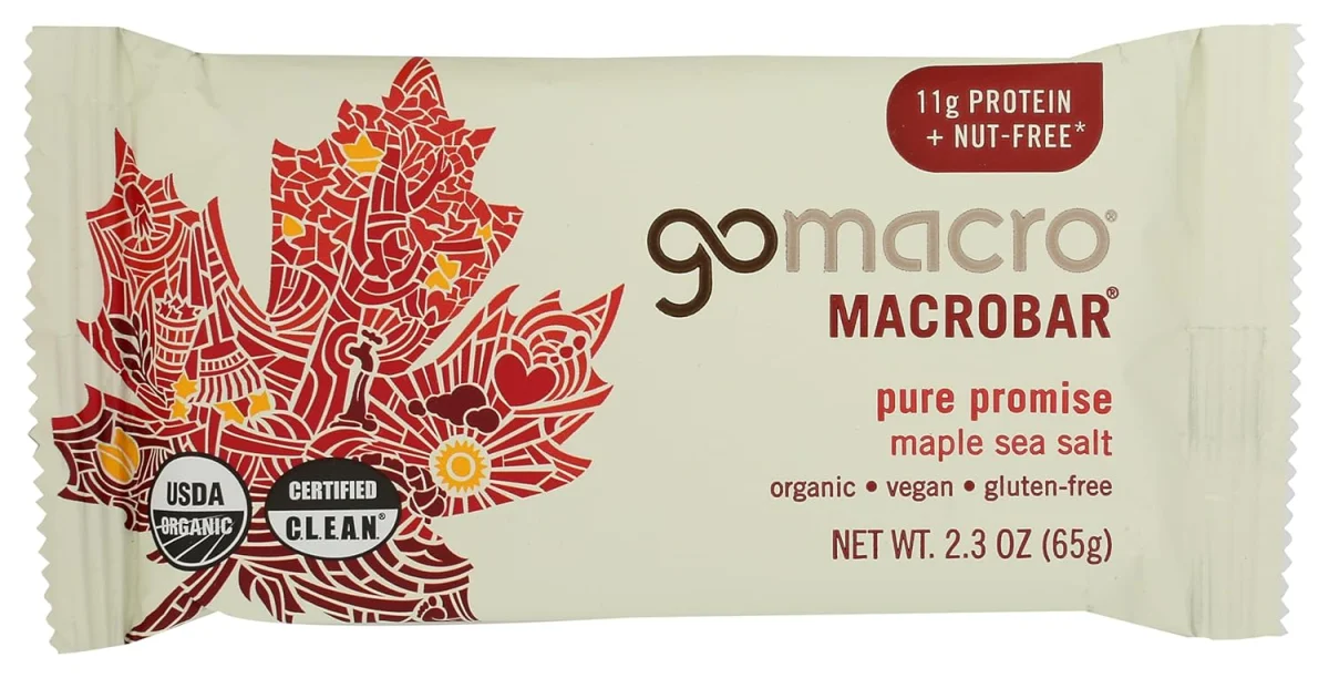 GoMacro MacroBar Organic Vegan Protein Bar, Maple Sea Salt