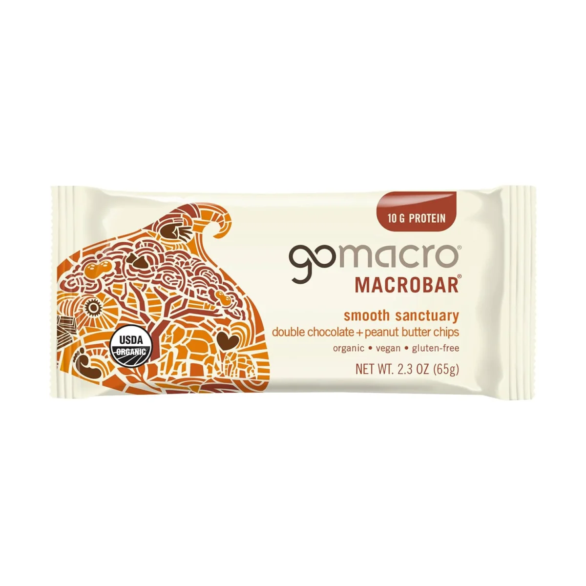 GoMacro MacroBar, Double Chocolate Peanut Butter Chips - 2.3 oz