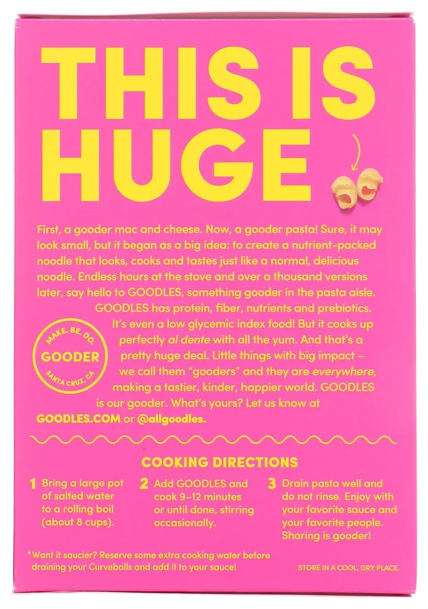 Goodles Nutrient-Packed Pipette Curveballs Noodles - 8 oz
