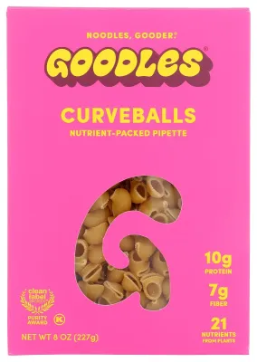 Goodles Nutrient-Packed Pipette Curveballs Noodles - 8 oz