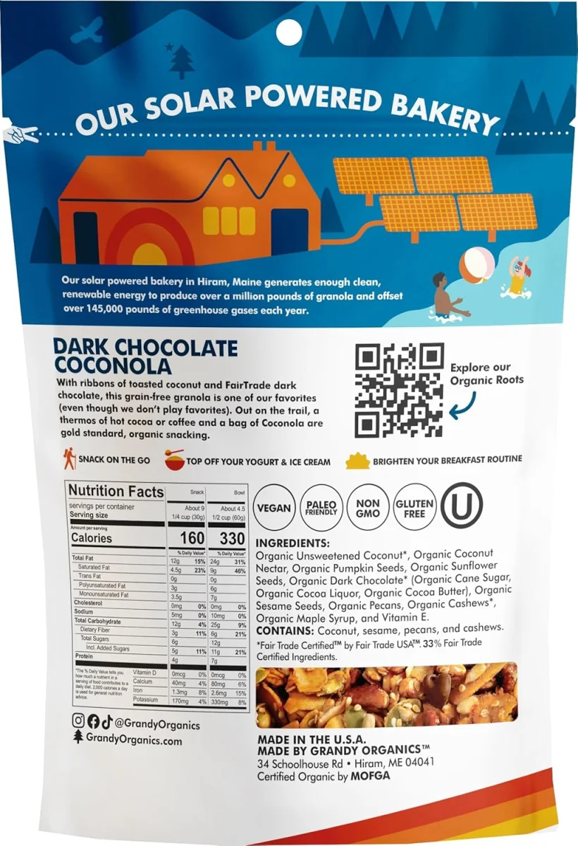 Grandyoats Organic Granola, Chocolate Chunk Coconola - 9 oz