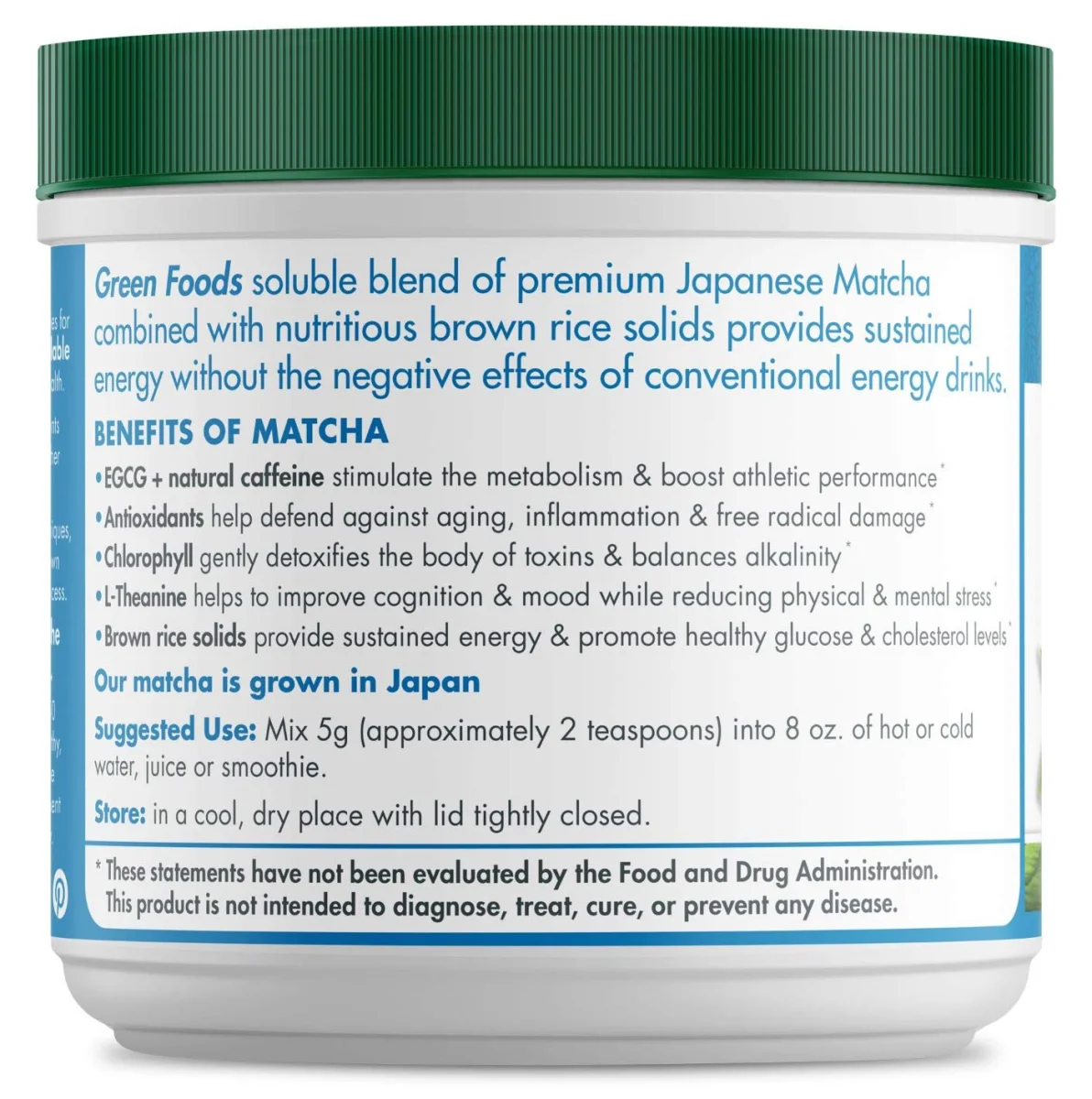 Green Foods Matcha Green Tea Energy Blend - 5.5 oz