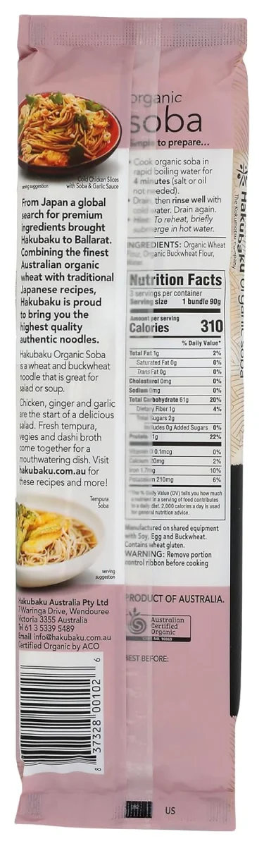 Hakubaku Organic Soba - 9.5 oz