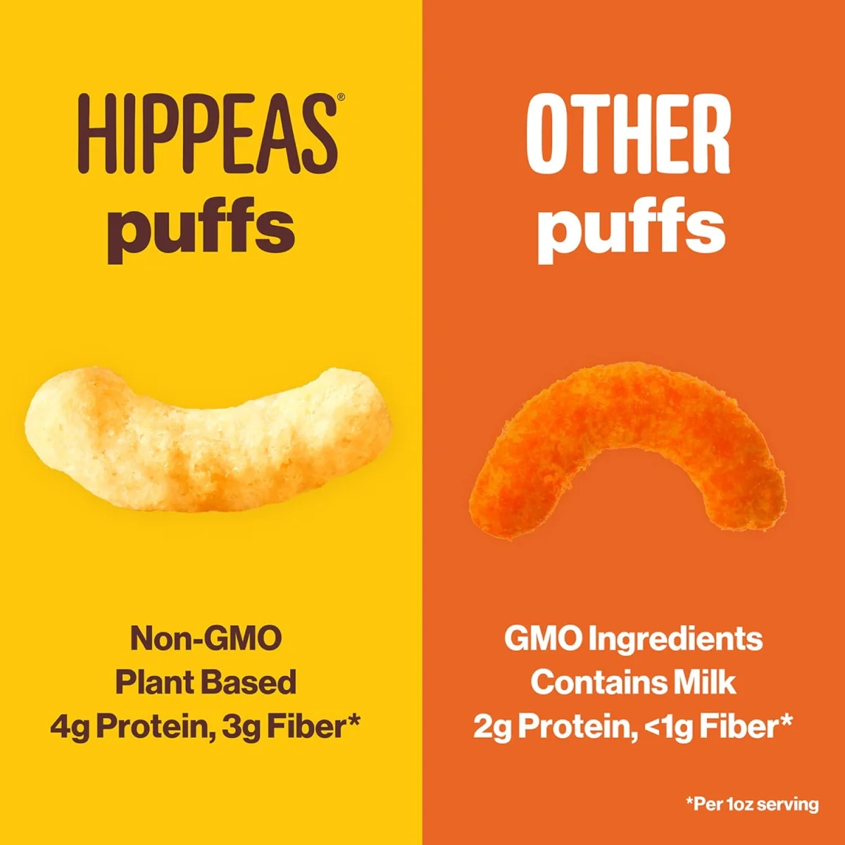 Hippeas Gluten Free Chickpea Puffs, Cheezy Vibes - 4 oz