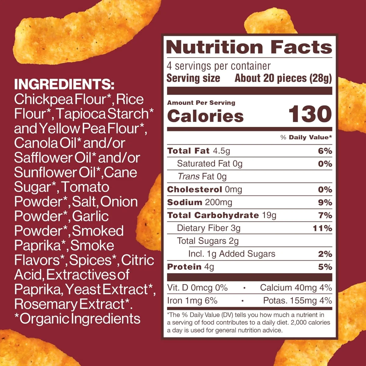 Hippeas Chickpea Puffs, Bohemian Barbecue - 4 oz