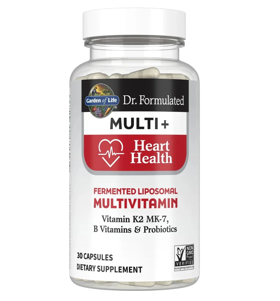 Garden of Life, Dr. Formulated Multi+, Heart Health, 30 Capsules