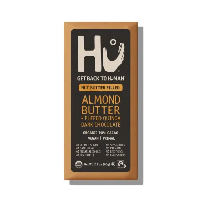 Hu Dark Chocolate Bar, Almond Butter + Puffed Quinoa - 2.1 oz