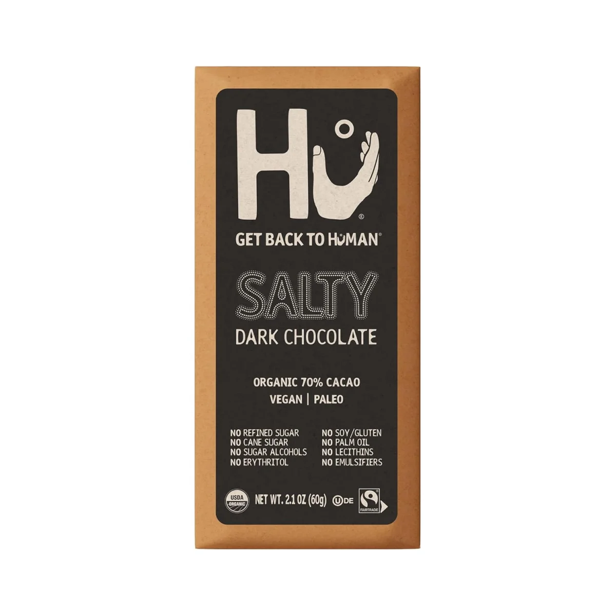 Hu Dark Chocolate Bar, Salty - 2.1 oz